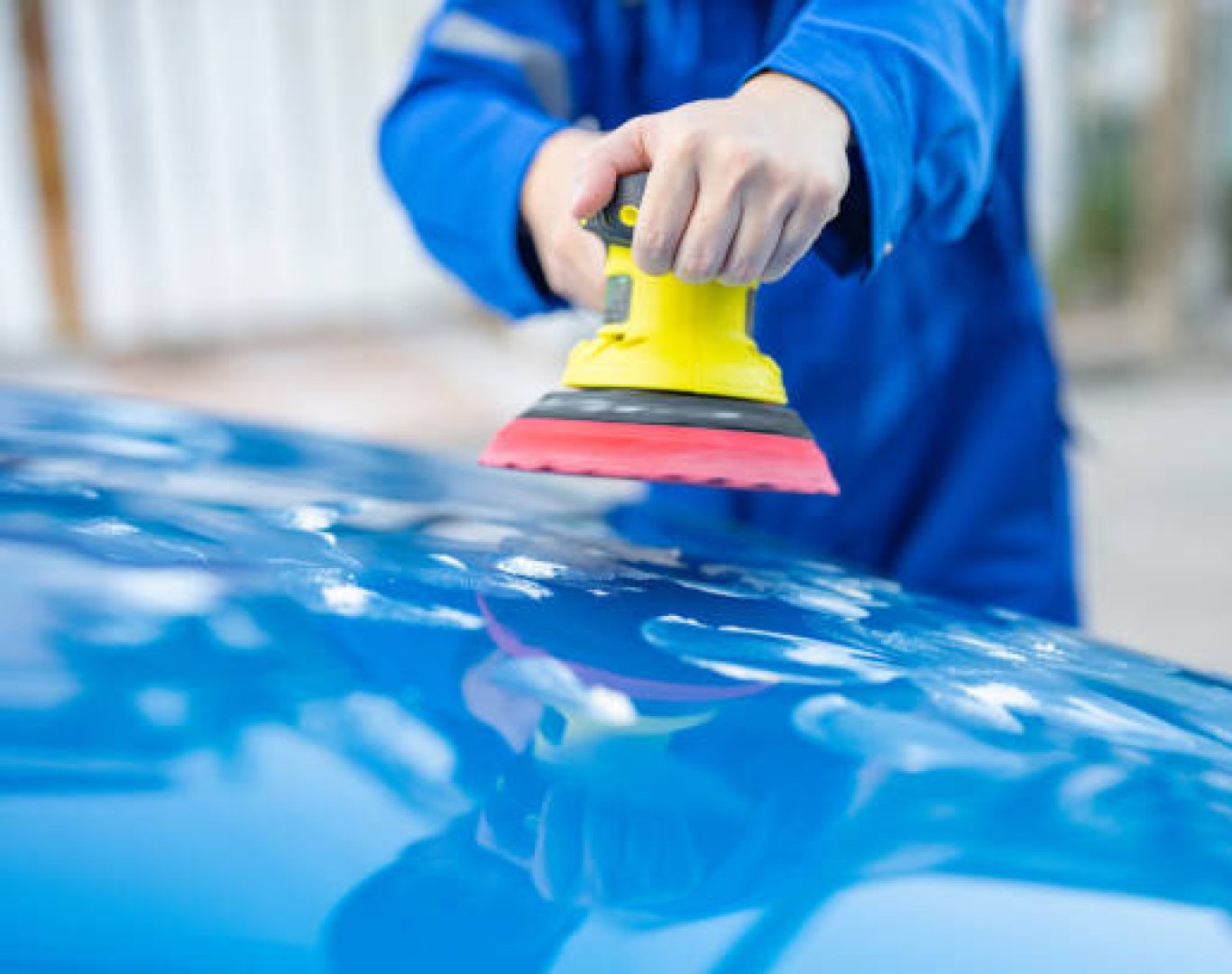 Car dealership service bay cleaning by T & M Services INC professionals