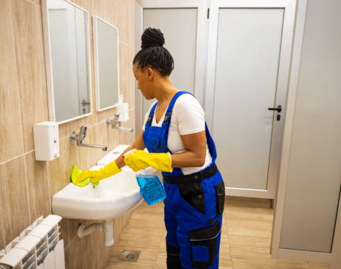 Commercial janitorial company providing daily cleaning and sanitation services