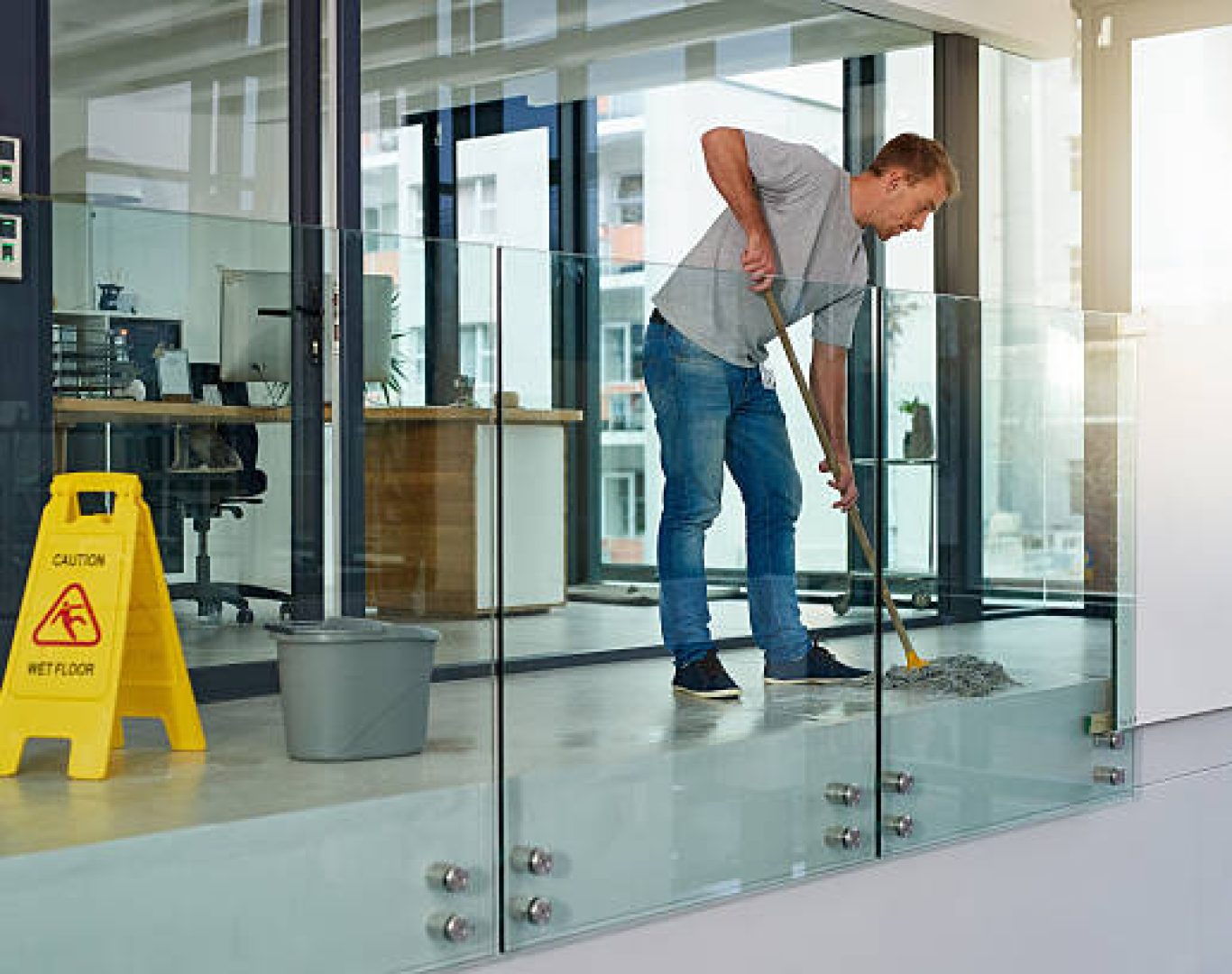 T & M Services INC. expert cleaning office floors in Boca Raton, FL